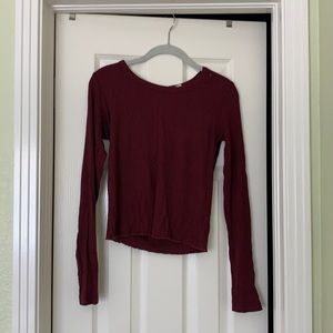 Basic burgundy long sleeve